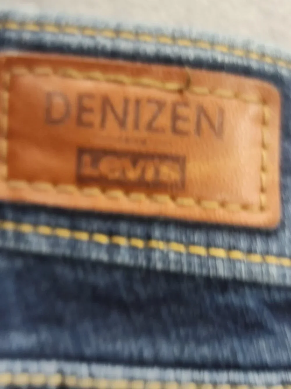 Y2K Bootcut Flare Jeans Denizen From Levis Dark Wash Size 16 w33 l34 - Picture 4 of 14